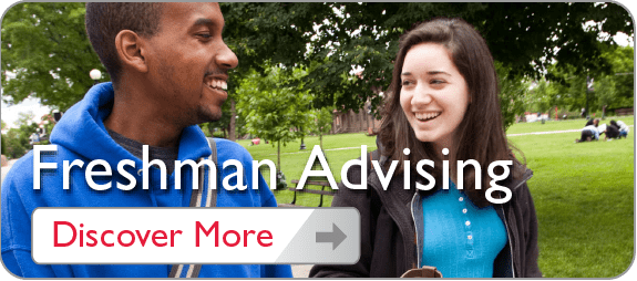 Freshman Advising. Discover More Button