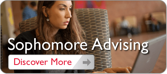 Sophomore Advising. Discover More Button
