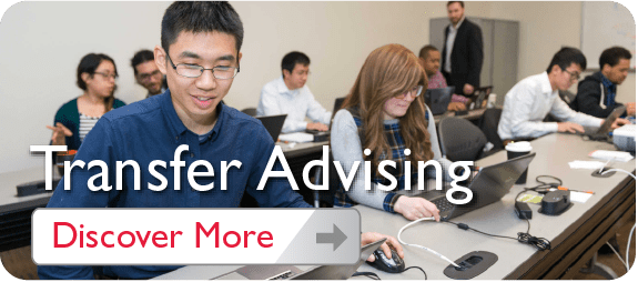 Transfer Advising. Discover More Button