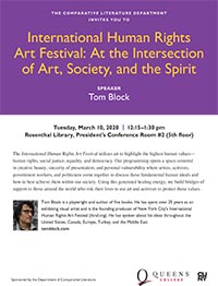 A thumbnail of the PDF. The title reads International Human Rights Art Festival: At the Intersection of Art, Society, and the Spirit.