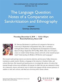 A thumbnail of the PDF- The Language Question: Notes of Comparatist on Sanskritization and Ethnography.