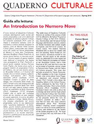 Thumbnail of the PDF – Quaderno Culturale: Numero Nove.