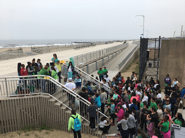  Groups of people at the Rally for the Future at Rockaway Beach with PS 43, 2017