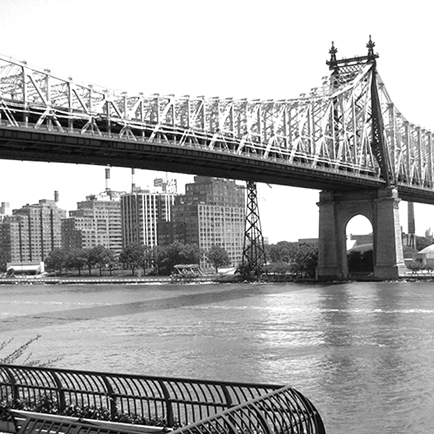 Black and White image of a bridge.