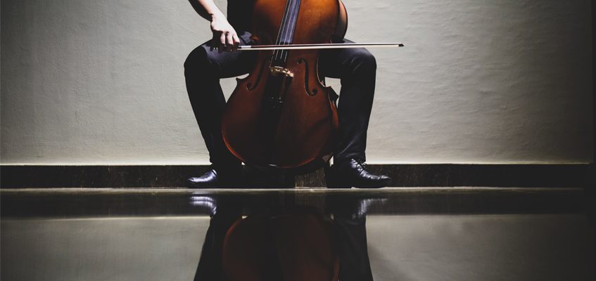 A Cellist playing. 