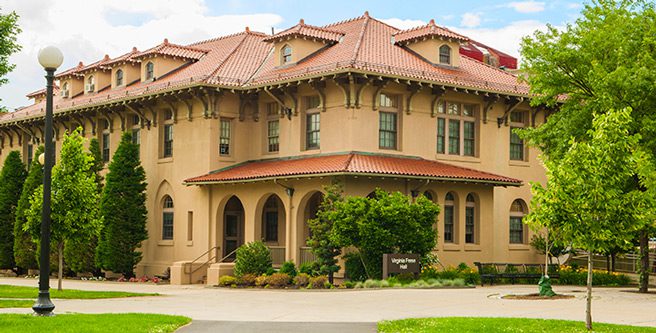 An image of The Virginia Frese Hall building. 