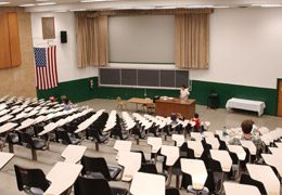 A view of Kiely Lecture Hall 170.