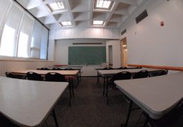 A view inside the classroom Student Union Room 303.