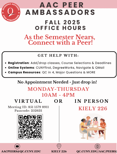Fall 2025 Peer Hours