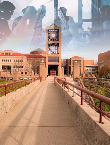 QC Bridge_Nostalgic-Clocktower-Boardroom_reduced_353x465 Two people sitting at a table studying together.