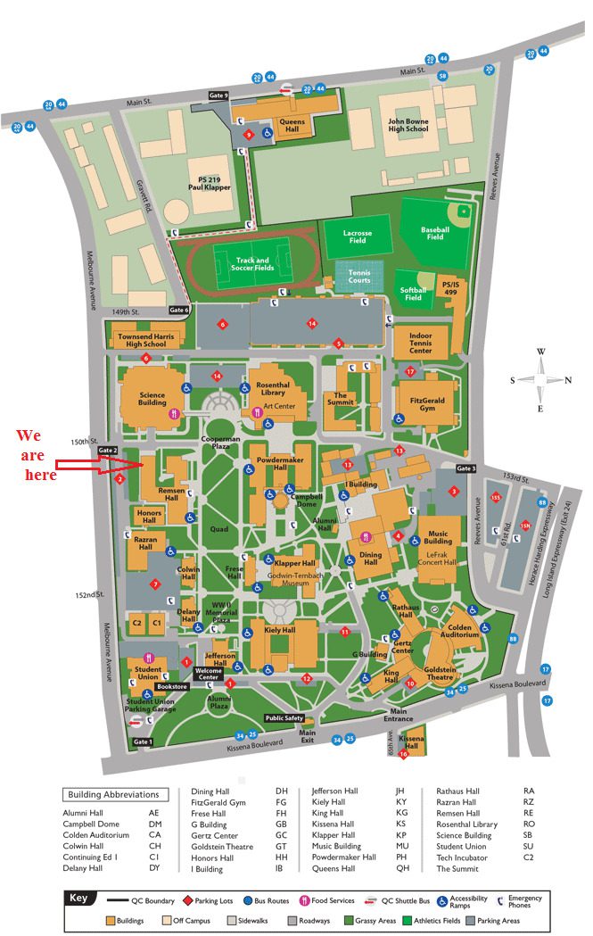 QC Map Map of Queens College