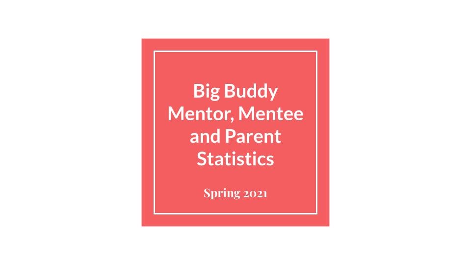 Big Buddy Mentor, Mentee and Parent Statistics Spring 2021