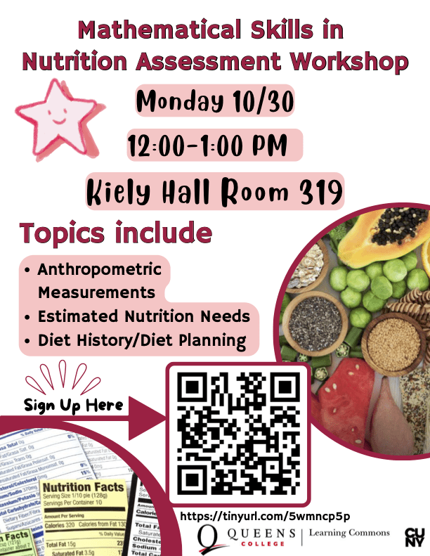 FA’23 1030 Math in Nutrition Workshop