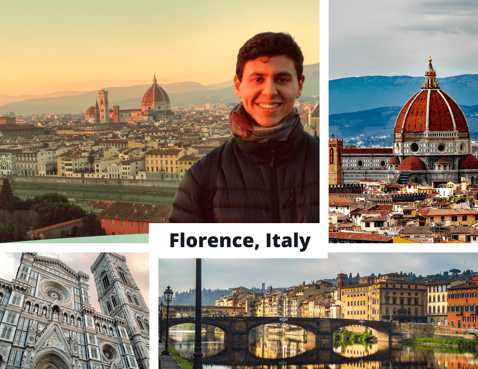 FUA Semester Collage Scenic picture of Florence Italy.