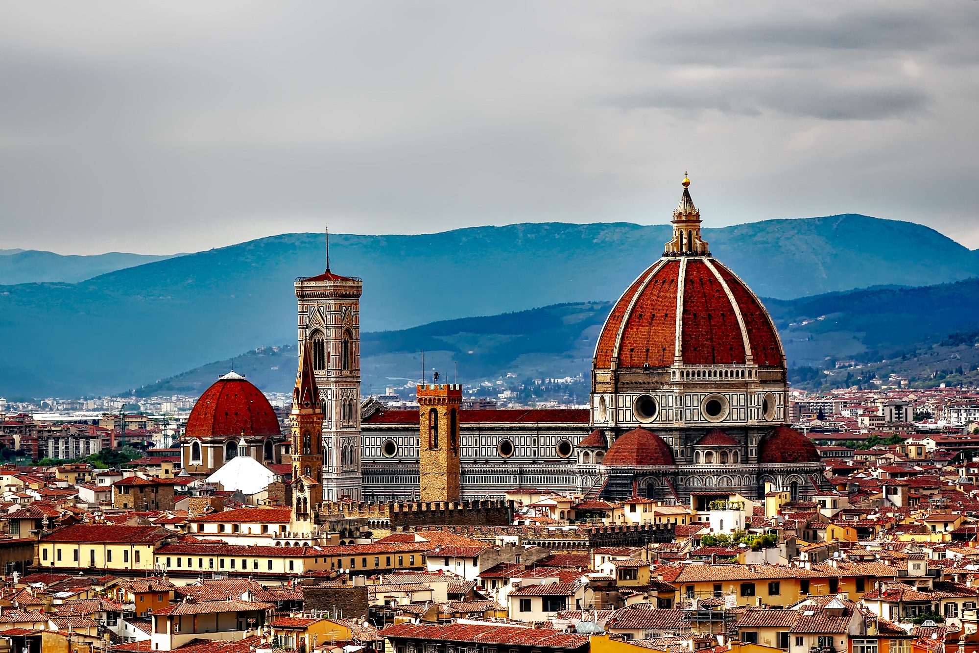 Scenic picture of Florence Italy.