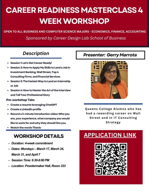 Fourth Masterclass Workship Flyer