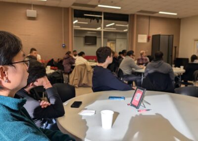QC Business breakfast students attending