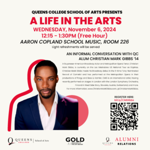 A Life in the Arts with Christian Mark Gibbs Flyer