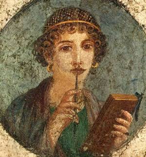 The “Sappho” fresco from ancient Pompeii, ca. 50 C.E.