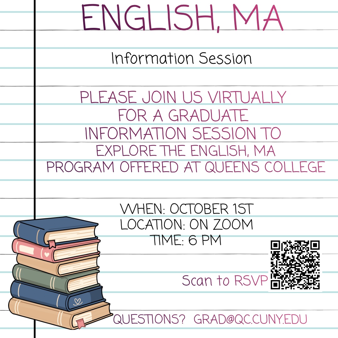 English MA Graduate Info Session Flyer
