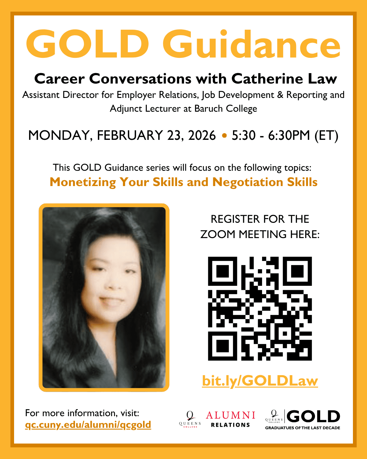 2-23-26 GOLD Guidance with Catherine Law '90