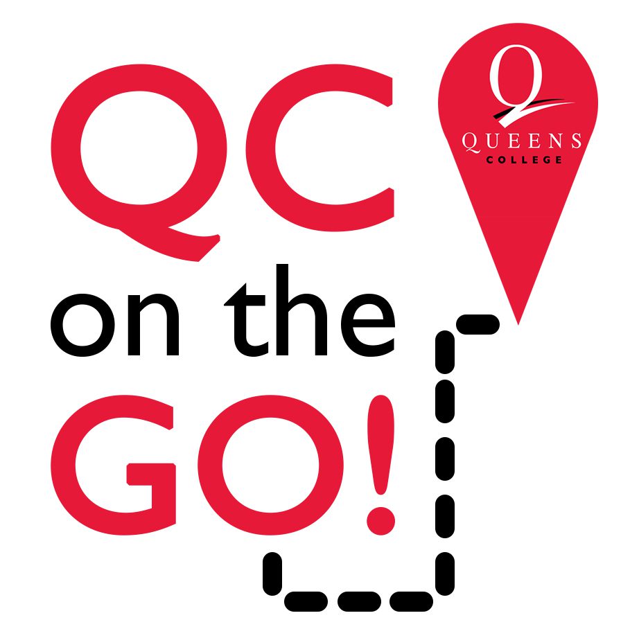 Queens College on the GO logo