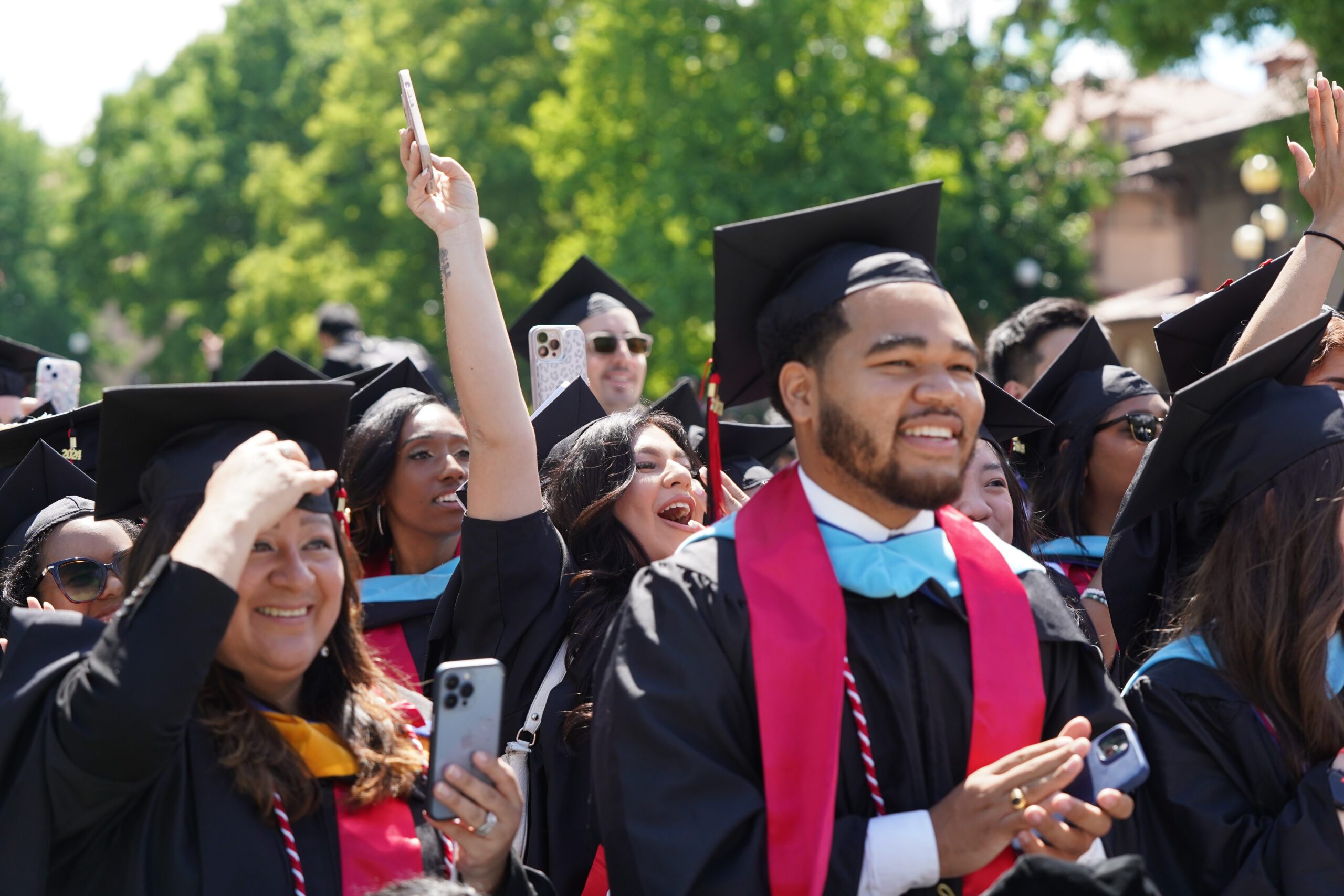Students attending Commencement