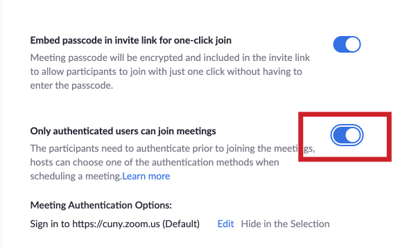 Button to allow only Authenticated users