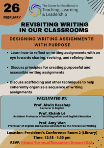 Revisiting Writing: Designing Writing Assignments with Purpose Flier
