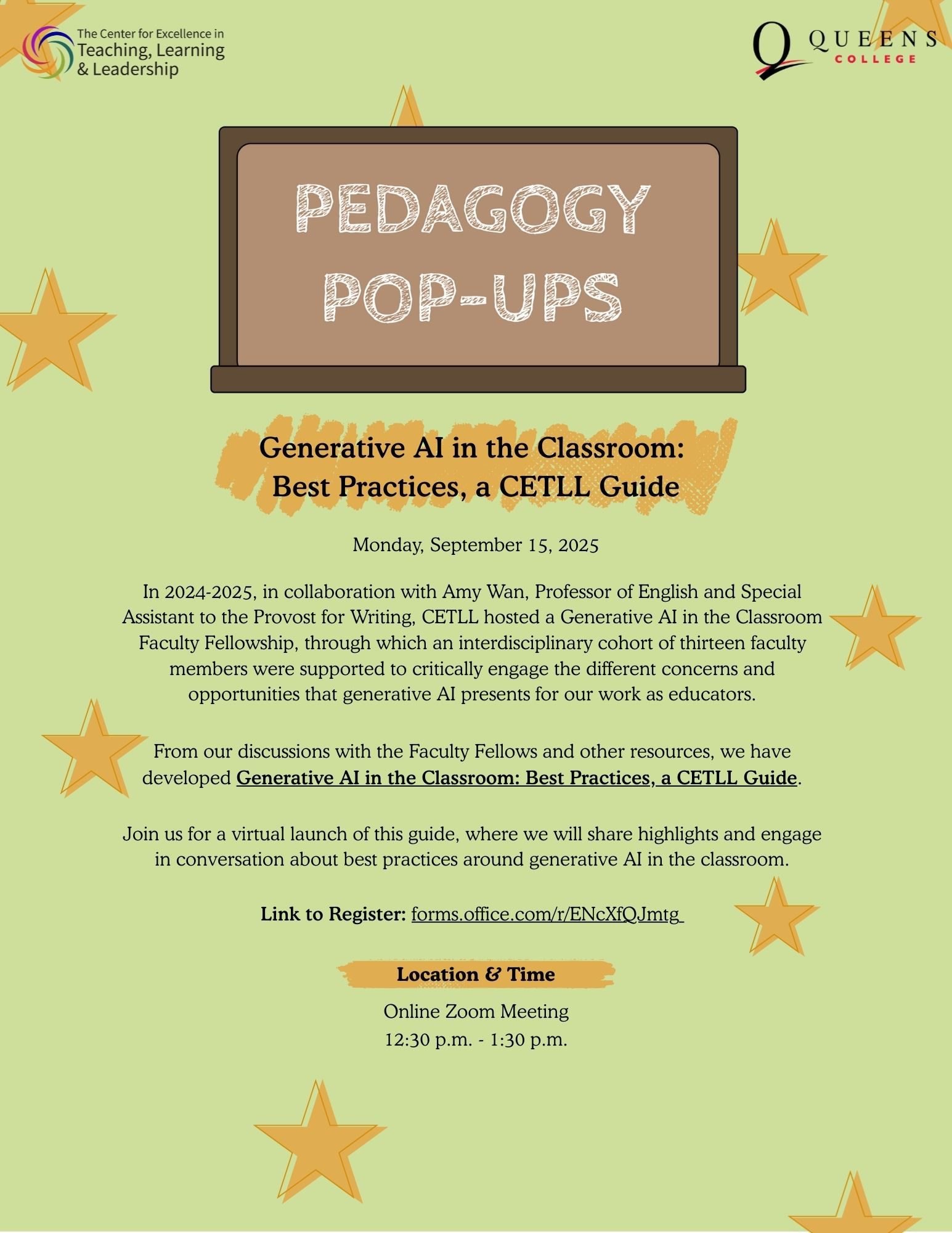 CETLL_Pedagogy Pop-Ups #4_GenAI Guide_FINAL_9.15.25 Pedagogy Popup Flyer