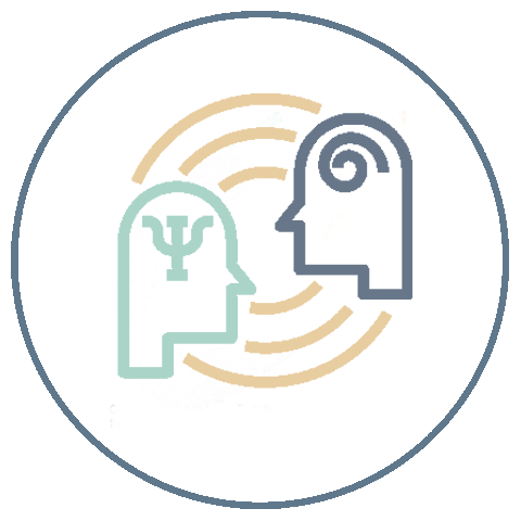 Vector of two human heads.