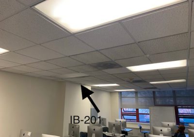 IB-201 before renovations with desks and Apple computers.