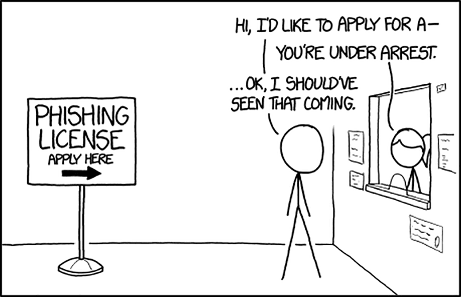 xkcd comic about Phishing.
