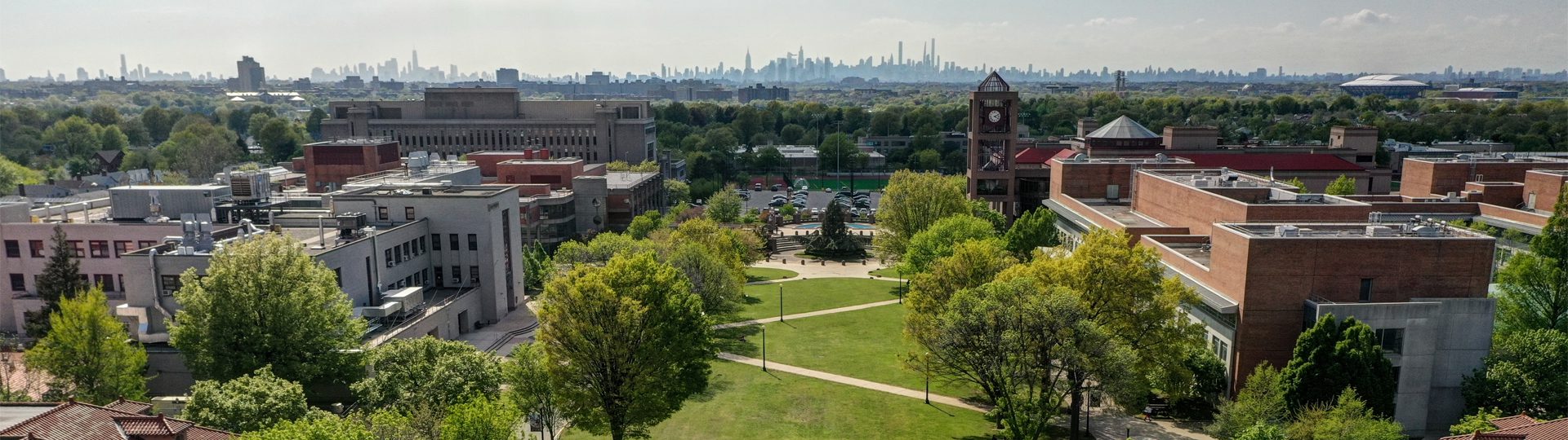 Aerial View of Queens College campus.