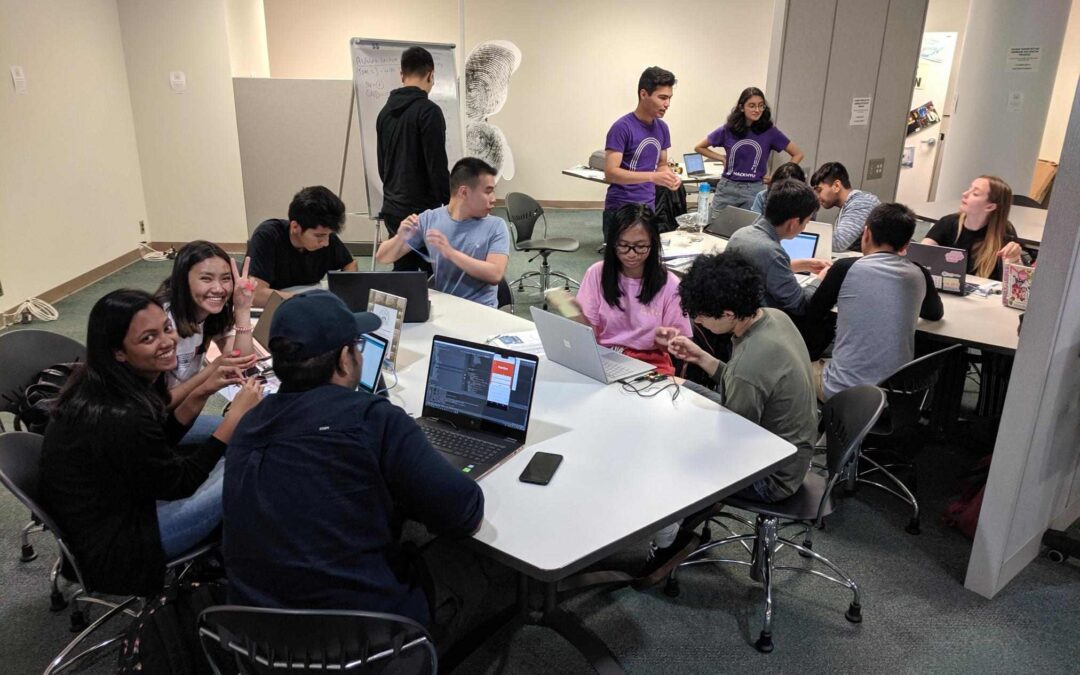 Knights Robotics Club in the Library