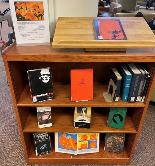 Queens College Library Halloween Display