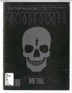 Tom Tom Magazine Issue 13: The Metal Issue Cover image of a grey skull with a forehead lightning bolt on black background Tom Tom Magazine Issue 13: The Metal Issue Cover image of a grey skull with a forehead lightning bolt on black background