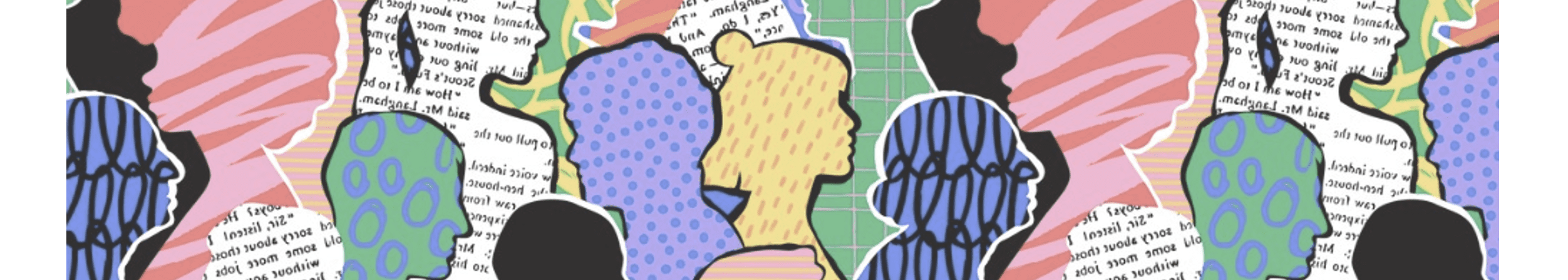Pop art illustration of alumni Pop art illustration of alumni