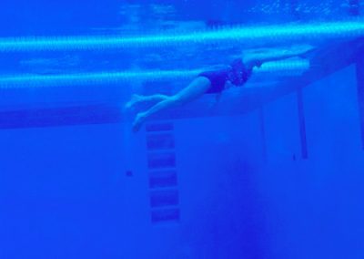Pool underwater simmer shot