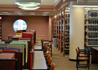 Book Stacks in Rosenthal Library
